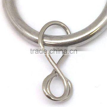 Chrome Plated Metal Window Curtain Rod Ring Loose Eyelet Inside Diameter 35mm photo-4