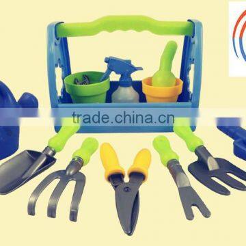 2015 new fancy colourful garden tool set toy for sale cheap plastic fantacic garden cleaning toy set from ICIT manufacture