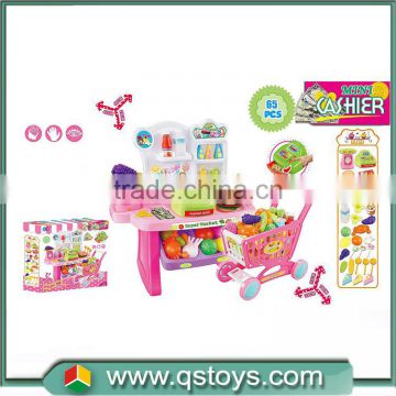 Fashion Kitchen Set Diy Cooking Children Supermarket Shopping Kitchen Toys