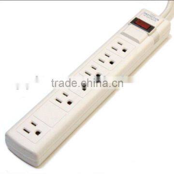 UL-Listed 6 outlet surge protector with transformer spaced