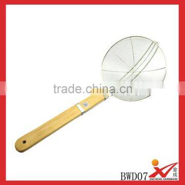 Stainless steel Fry strainer with wooden handle