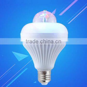 IPO Auto Mini Party Light Stage Lighting LED Bulbs E27 3W Bulb Full Color RGB LED Plastic Rotating Lamp photo-3