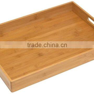 2017 Best selling natural bamboo breakfast tray with handle