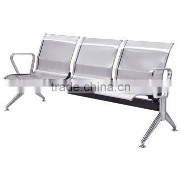 Public Place Cheap Stainless Steel 3-Seater Waiting Chair
