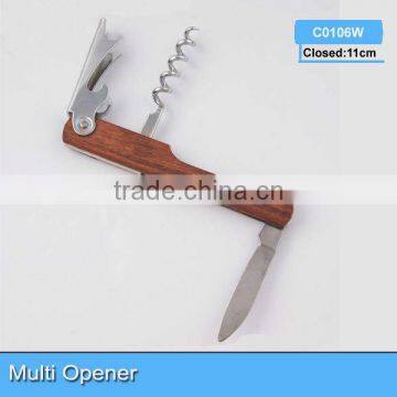 multi function opener keychain bottle opener novelty stainless steel durable fashion stainless steel red wine opener C0106W