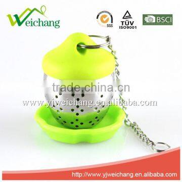 WCA290 New Style Silicone Tea Infuser Tea Strainer Tea Ball Tea Tools With Chain and Hook