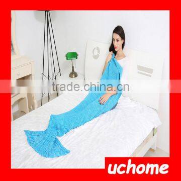 UCHOME Cheap Wholesale Wool Sofa Blanket Mermaid Tail Wool Blanket photo-6