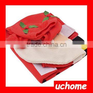 UCHOME Christmas Happy Santa Toilet Seat Cover and Rug Set Made in China