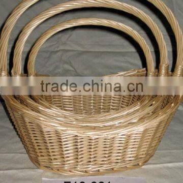 willow oval handle basket