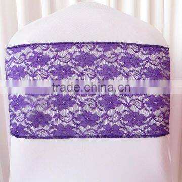 2016 Year Purple/white/red/black Lace Chair Sash for Wedding Party Decoration photo-3