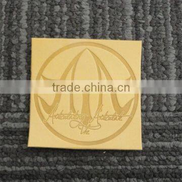 2016 china fashion cheap jeans leather label custom embossed leather patch