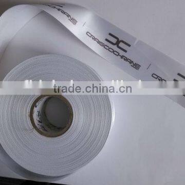 White Satin printed ribbon