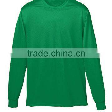 Wicking Long Sleeve T-Shirt For Youth Self-Fabric Collar And Cuffs Training Tee 100% Polyester Wicks Moisture Sport Wear photo-4