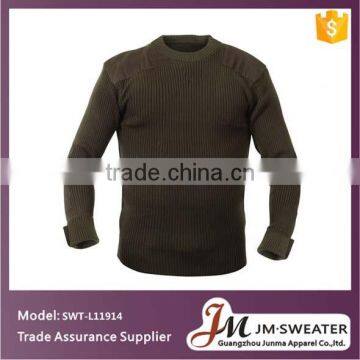 Navy Blue Crewneck Police Armed Forces Mens Military Sweater photo-5