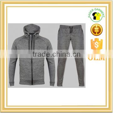 100% cotton zipper tracktsuit fitted tracksuit slim fit sweatpants