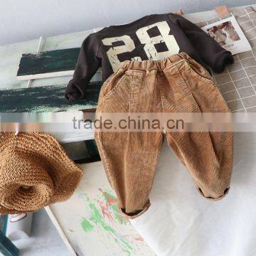 2-7 Years Wholesale 2017 New Stylish Boys Velvet Pants Fashion Autumn Solid Colors Boys Long Pants photo-3