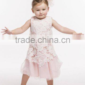 Lace Trimming Mommy And Me Outfits Family Matching Clothing photo-3