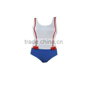 Summer Girls One-piece Swimsuit Knot Spain Swimwear photo-2
