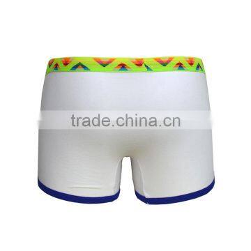 Solid White Color Men Boxer Brief Custom Logos photo-3