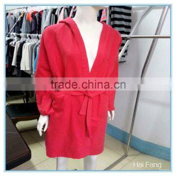 Wholesale Unisex Microfiber Bathrobe, Polyester Hooded Microfiber Bathrobe photo-3