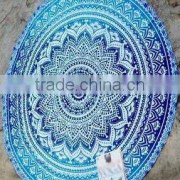 Walson Wholesale Drop Shipping Bohemian Wholesale Microfiber Print Beach Towel Cotton Round Donut Beach Towel photo-3