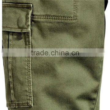 Womens Washed Khaki Green Cargo Pants Work Pants for Ladies photo-5