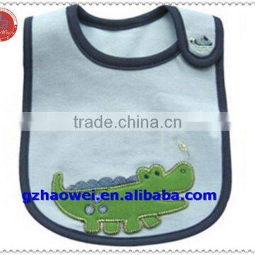 Wholeslae Embroidered crocodile Cotton Baby Burp