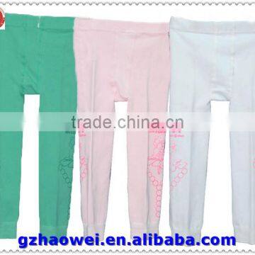 Plain Color Printed Kids Cotton Dance Tights photo-5