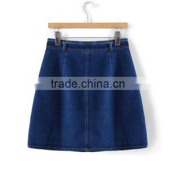 2016 Latest Fashion OEM Women Demin Jeans Skirt for Ladies Wholesale photo-2