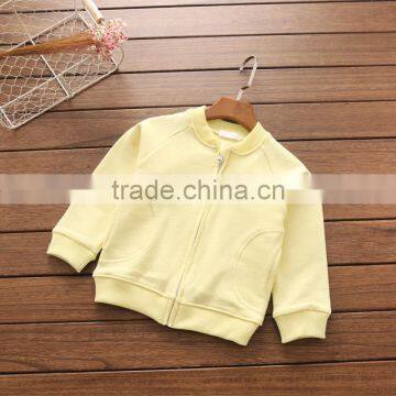 Wholesale High Quality Solod Color Casual Style Baby Girl Jacket Coat photo-3