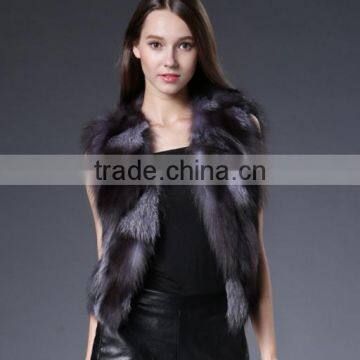 Fur fox small vest fox fur fur vest processing custom