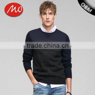 2017 mens stylish jacquard crew neck pullover sweater with high grade