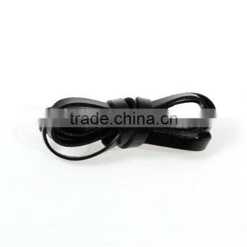 String Materials 2 Yards 6mm Black Cowhide Leather Jewelry Cord Rope photo-3