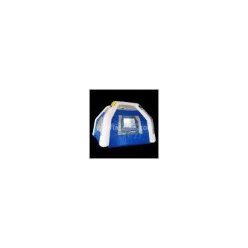 White inflatable advertising tent