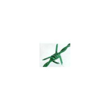 PVC coated barbed wire maximizing fence protective function