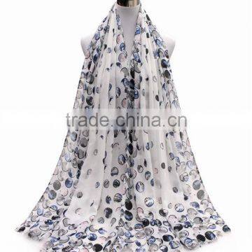 YiWu Market Fashion Custom Lady Scarf Dot Printed Scarf