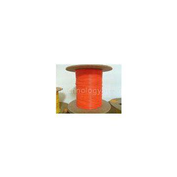 MM DX 62.5 3.0mm Bulk Fiber Optic Cable Cords with 80N Tensile Strength , Yellow / Orange
