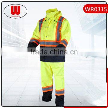 Hi Vis waterproof rain jacket