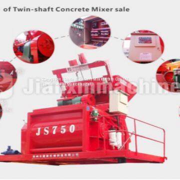 JS750 forced dual-axial compulsory concrete mixer