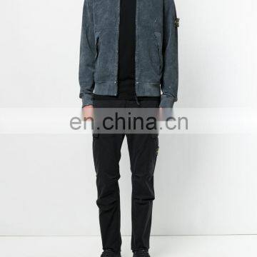 100% Polyester Grey Cotton Washed Zip Hoodie From Wensfashion Custom Fitness Hoodies photo-3