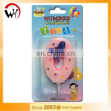 EN71 number '0' butterfly birthday candle wholesale candle