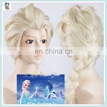 Movies Elsa Blonde Braided Cosplay Party Costume Wigs HPC-0047