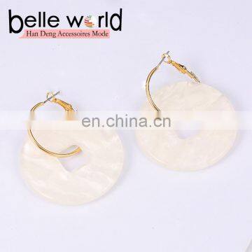 High Quality New Design Acetie Acid Jewelry Women's Acrylic Acetate Drop Circle Earrings photo-6