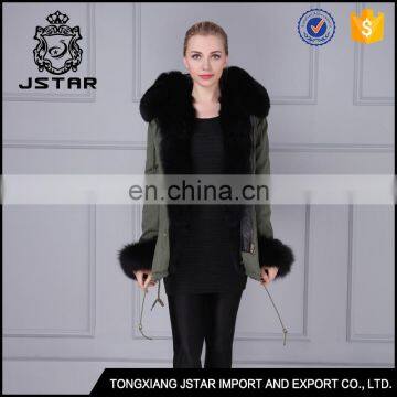 Winter fur coat for women sale black coat with fur collar and cuffs