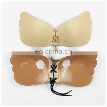 hot fashion latest design nude/black sexy sticky bra invisible strapless bra