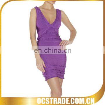 2014 wholesale strapless cheap ombre evening dress