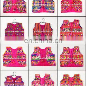 Indian embroidered short jacket-Shrug- Gujarati Satin embroidery ladies Koti- Gujarat Hand embroidered Shrug