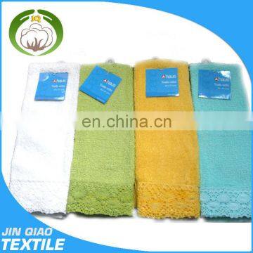 Soft and comfortable colored lace organic cotton face towel