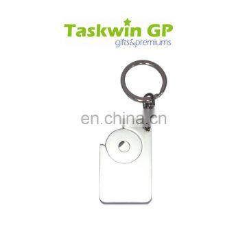 Hight quality coin holder keychains,detachable coin,2D customized shape for souvenir