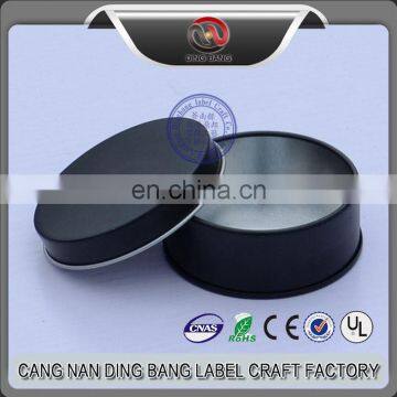 High Quality Promotion Cheap Custom Blank Style Round Storage Box Use 65*25cm Metal Black Tin Box